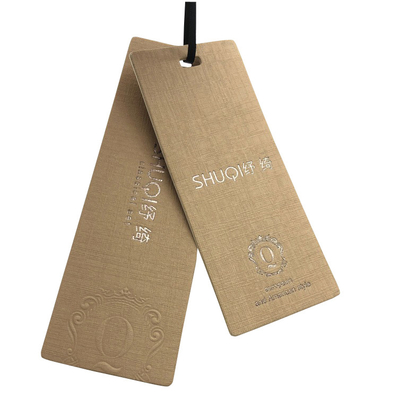comprar A bagagem impressa feita sob encomenda do papel da textura de Brown etiqueta a folha de ouro que carimba Logo Supplier online manufacture