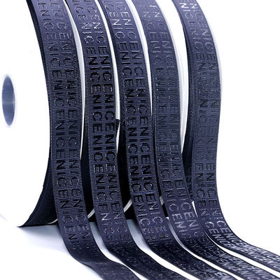 comprar Fita de gorgurão com logotipo de espuma de luxo personalizado, logotipo em relevo 3D, fita de marca online manufacture