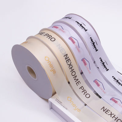 comprar Banda de cetim larga de luxo personalizada com impressão de logotipo para embalagens de presentes e eventos online manufacture