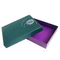 Scarf Presentation Packaging Boxes Bulk Square Green Color Gild Edge Displaying