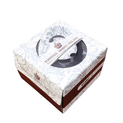 Bom preço. Caixas de bolo de papelão ondulado de luxo personalizadas impressão por atacado com alça on-line