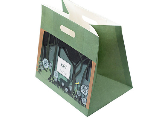 Bom preço. Sacos de papel coloridos impressos feitos sob encomenda do almoço com a fábrica cortando dos punhos on-line