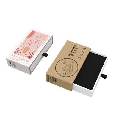 Bom preço. Caixa-presente de caixote de cartão personalizado Caixa-presente de jóias Caixa de embalagem Caixa-presente de estilo de gaveta deslizante on-line