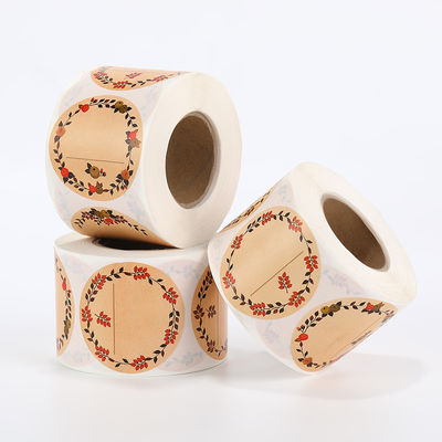 Bom preço. Autocolantes de papel kraft impressos sob medida Autocolantes de logotipo sob medida ecológicos on-line