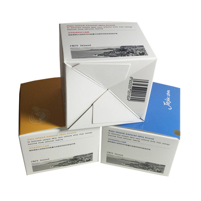 Bom preço. Caixa de papel quadrado branco impresso com caixa de creme personalizada inferior com bloqueio automático on-line