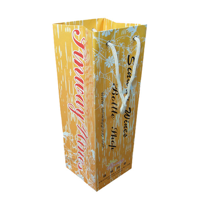Bom preço. Sacos de papel personalizados feitos sob encomenda da garrafa de vinho que empacotam com impressão do projeto on-line