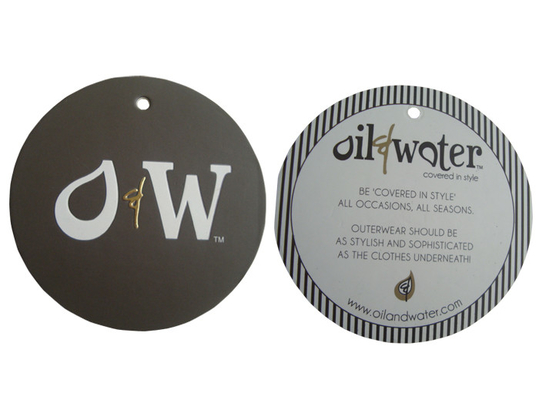 Bom preço. O costume impresso em volta do papel Cardstock etiqueta o logotipo de Matt Lamination Emboss Gold Foil on-line