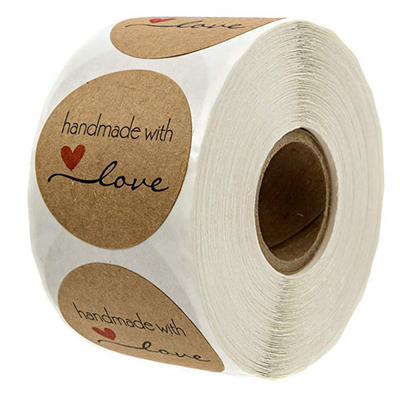 Bom preço. O costume de papel do ofício imprimiu cores de ponto de Brown do rolo das etiquetas da etiqueta para latas do chá on-line