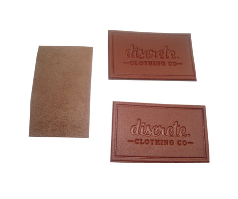 Bom preço. As etiquetas de couro feitas sob encomenda genuínas anunciaram o revestimento protetor cortado Longlasting de Velcro da beira on-line