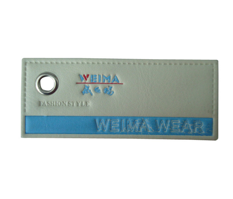 Bom preço. O couro feito sob encomenda quadrado etiqueta artigos da roupa de Stong feitos a mão com ilhó on-line