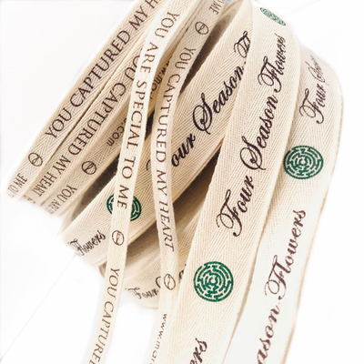 Bom preço. Fita impressa de 100% costume natural, fita personalizada Eco do algodão - amigável on-line