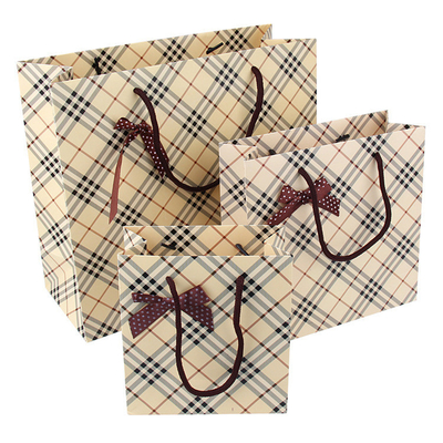 Bom preço. Venda por atacado biodegradável impressa feita sob encomenda dos sacos de portador de papel com Bowknot on-line